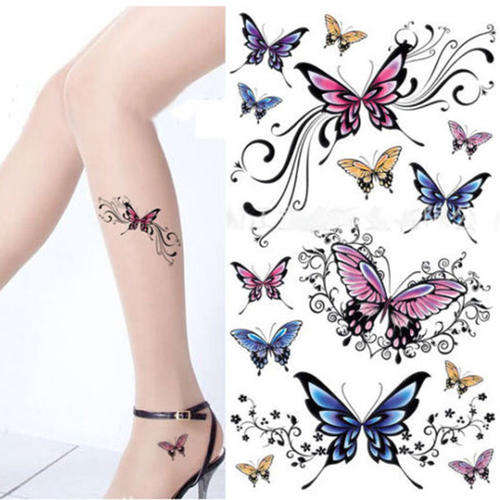 Ladies Beautiful Butterfly Temporary Tattoos
